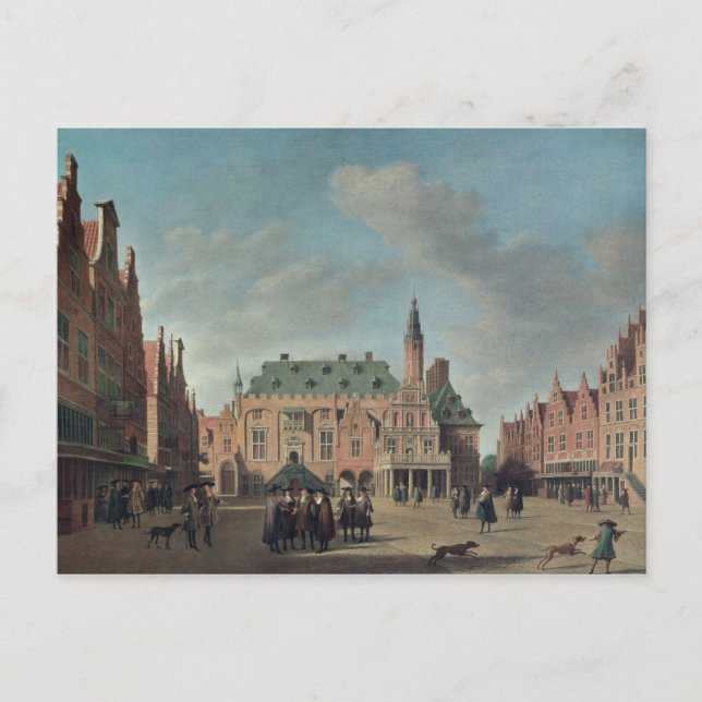 Postal Vista del Grote Markt en Haarlem (Anverso)