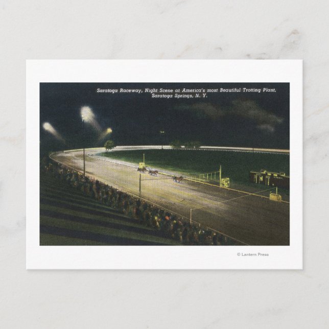 Postal Vista del hipódromo por la noche (Anverso)