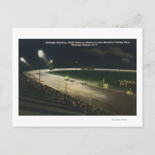 Postal Vista del hipódromo por la noche