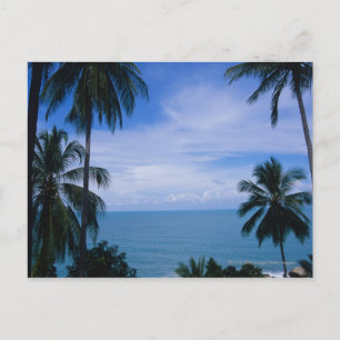 Postal Vista del horizonte oceánico desde tierra