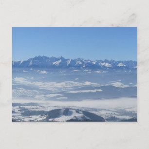 Postal Vista del invierno de Tatras desde Gorce Poster