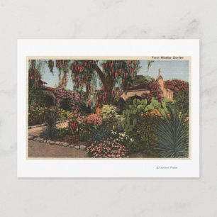 Postal Vista del Jardín de la Misión Delantera