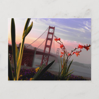 Postal Vista del jardín del puente Golden Gate1