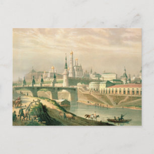 Postal Vista del Kremlin de Moscú, 1830
