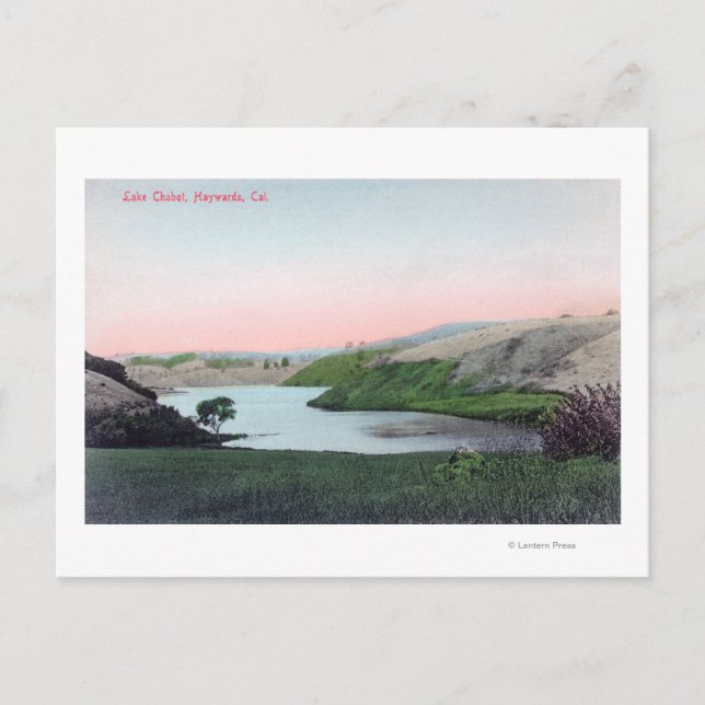 Postal Vista del lago ChabotHayward, CA (Anverso)