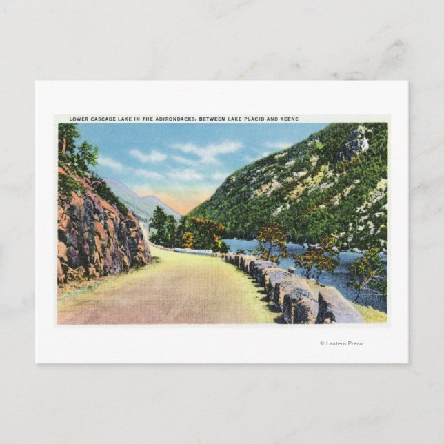 Postal Vista del Lago de la Baja Cascada (Anverso)