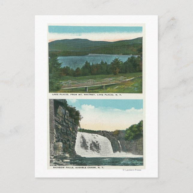 Postal Vista del lago desde el Monte Whitney, Cataratas d (Anverso)