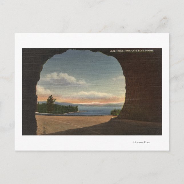 Postal Vista del Lago desde el Túnel de Roca Cave (Anverso)