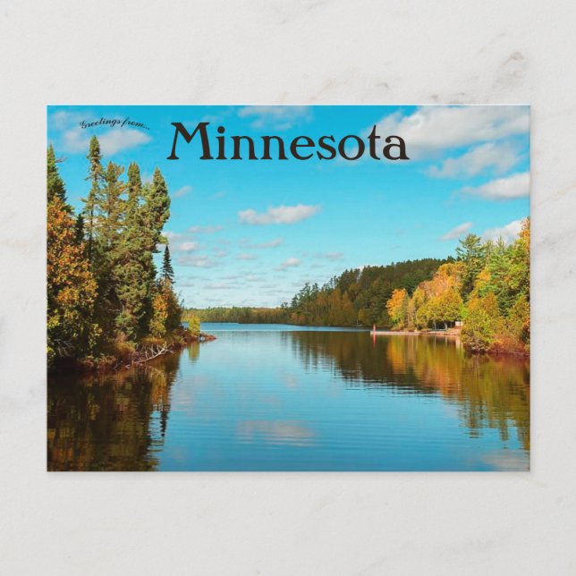 Postal Vista del lago Sawbill Minnesota (Anverso)