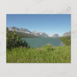 Postal Vista del lago Swiftcurrent en el Parque Nacional 