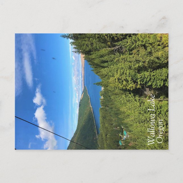 Postal Vista del lago Wallowa, Oregón (Anverso)