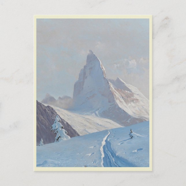 Postal Vista del Matterhorn, invierno (Anverso)