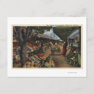 Postal Vista del mercado original de los agricultores