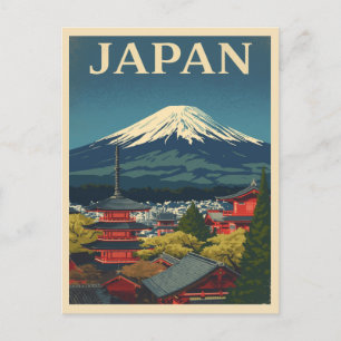Postal Vista del Monte Fuji de Japón