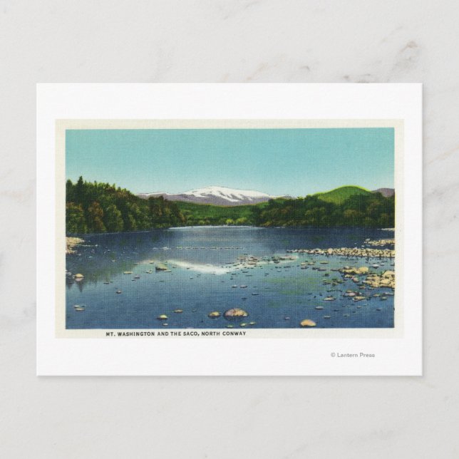 Postal Vista del Monte Washington y el Saco (Anverso)