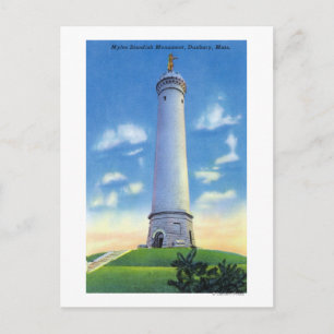 Postal Vista del monumento a Myles Standish