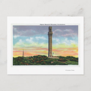 Postal Vista del monumento conmemorativo del peregrino de