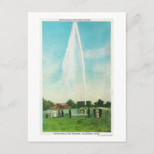 Postal Vista del Myrtledale Geyser en las aguas termales