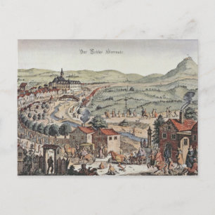 Postal Vista del norte de Viena con el Hernal de Schlos