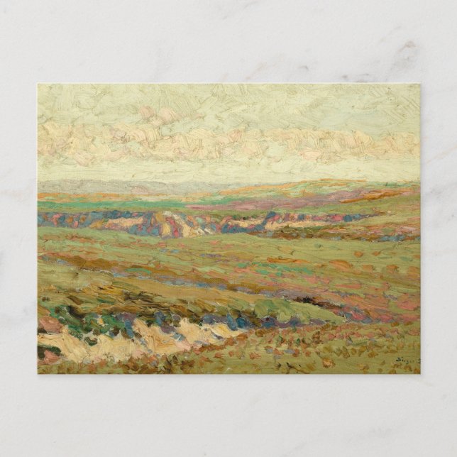 Postal Vista del oeste de Kansas | Birger Sandzén (Anverso)