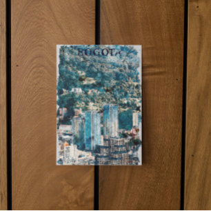 Postal Vista del paisaje urbano de Bogotá