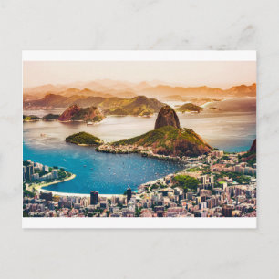Postal Vista del paisaje urbano de Río de Janeiro