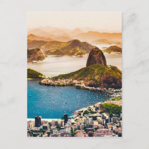 Postal Vista del paisaje urbano de Río de Janeiro