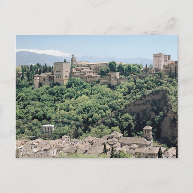 Postal Vista del palacio de Alhambra (Anverso)
