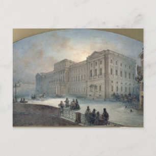 Postal Vista del Palacio Mariinsky en invierno, 1863