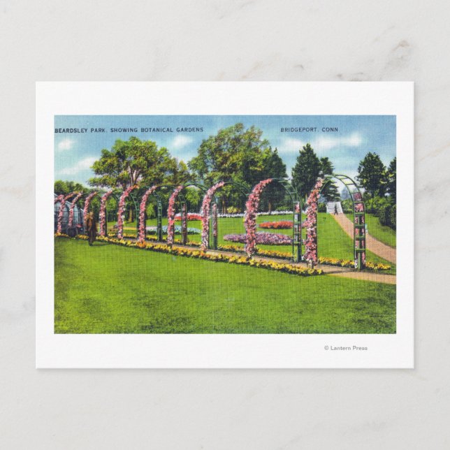 Postal Vista del Parque Beardsley sobre el Jardín Botánic (Anverso)