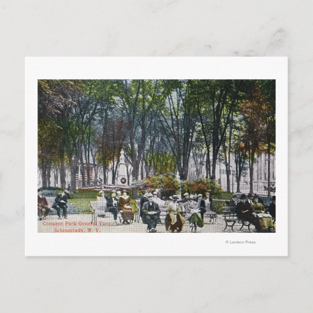 Postal Vista del Parque Crescent (Anverso)