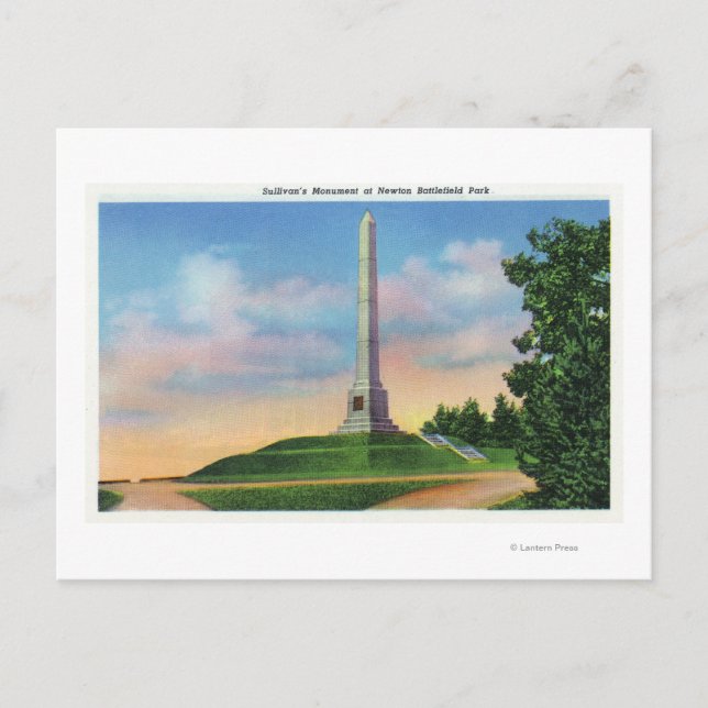 Postal Vista del parque de Newton Battlefield (Anverso)