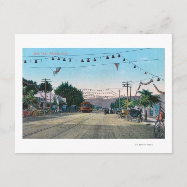 Postal Vista del parque Idora desde StreetOakland, CA (Anverso)