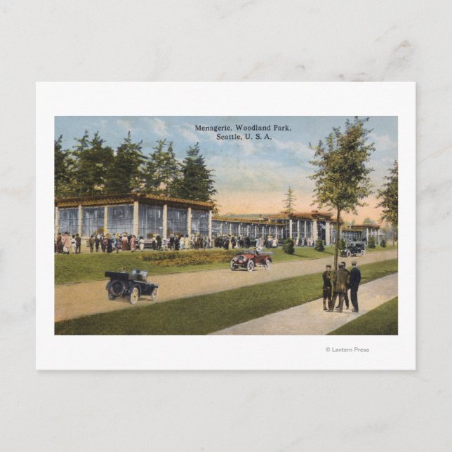 Postal Vista del parque Woodland de Menagerie (Anverso)