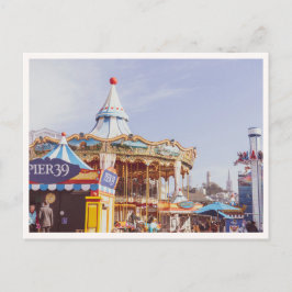 Postal Vista del paseo marítimo del carrusel de Pier 39 e