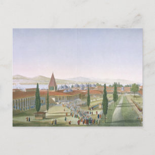 Postal Vista del patio interior del Seraglio, Topka