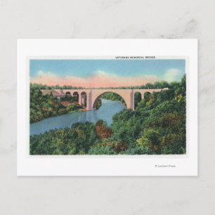 Postal Vista del puente conmemorativo de los veteranos