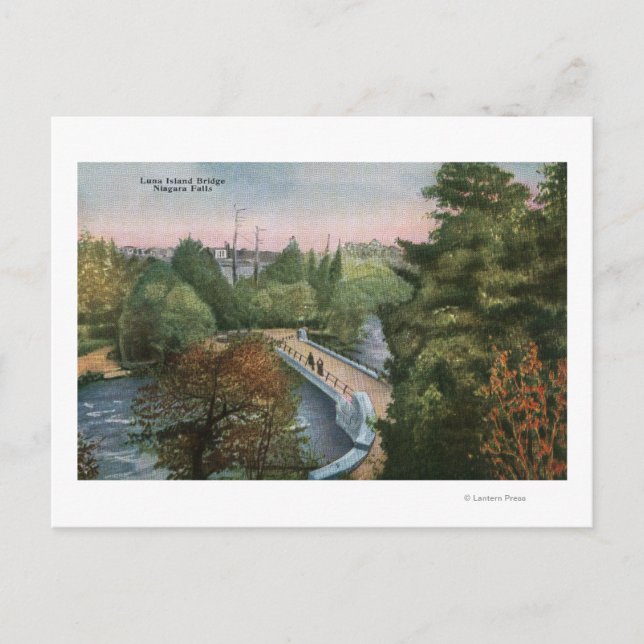 Postal Vista del puente de la isla Luna (Anverso)