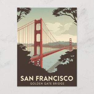 Postal Vista del puente Golden Gate de San Francisco