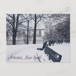 Postal Vista del puente Hellgate, Astoria NY