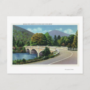 Postal Vista del puente sobre el río Deerfield