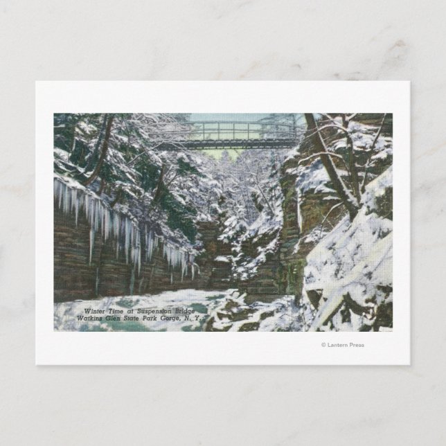 Postal Vista del puente sobre la suspensión de la gargant (Anverso)