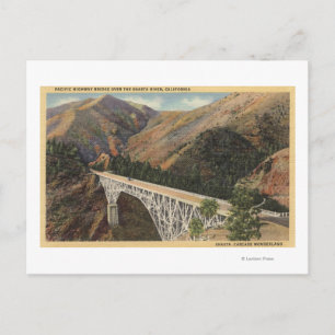 Postal Vista del puente sobre Shasta