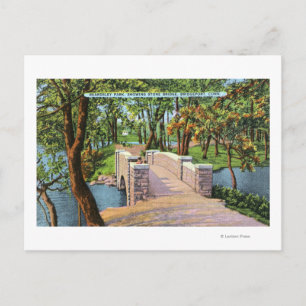 Postal Vista del puente Stone sobre el parque Beardsley