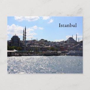 Postal Vista del puerto de Estambul