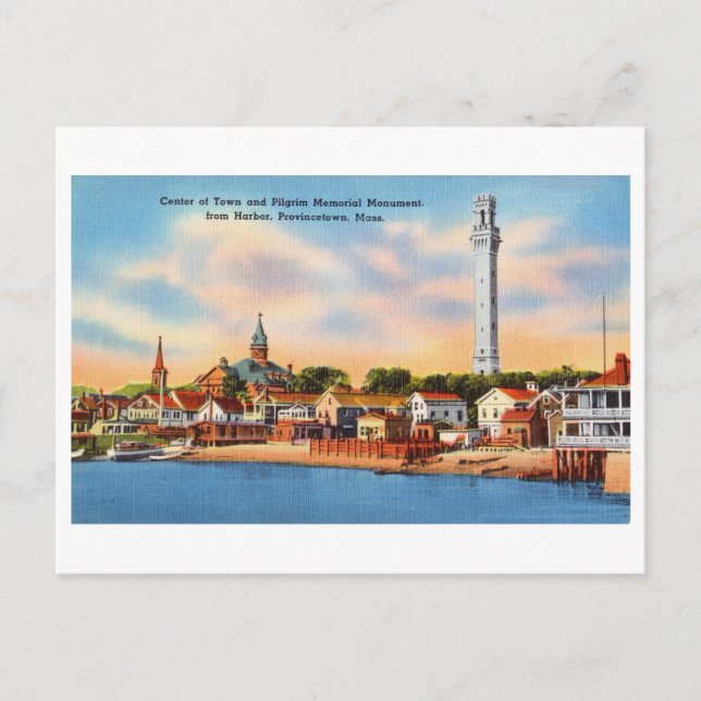 Postal Vista del puerto en Provincetown, Massachusetts Vi (Anverso)