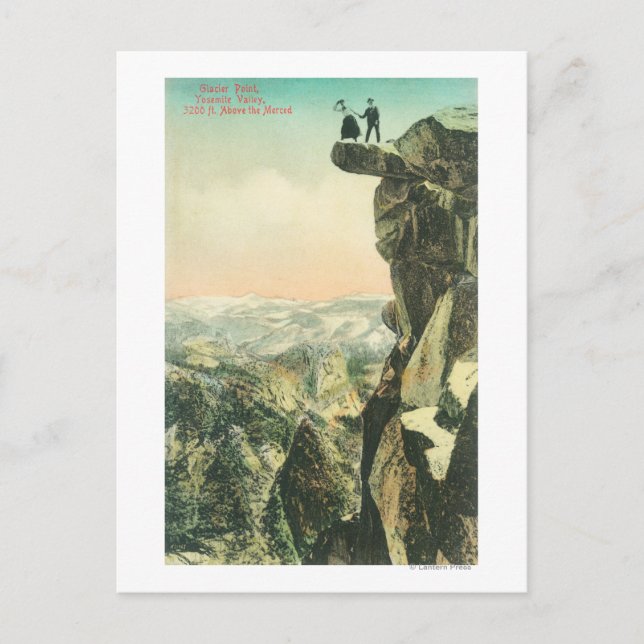 Postal Vista del punto del glaciar mirando Yosemite (Anverso)