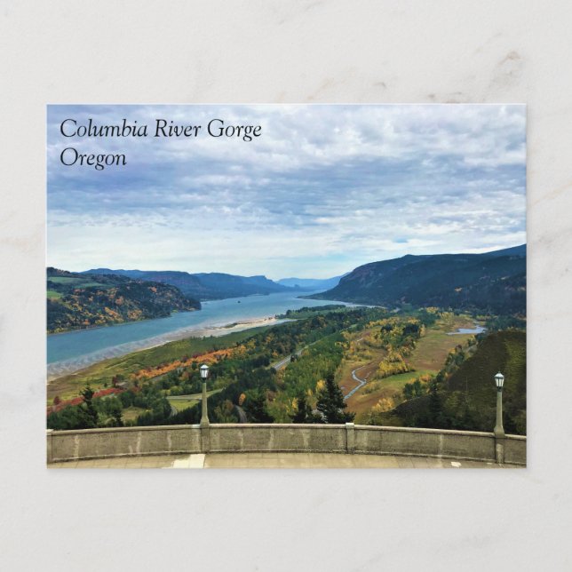 Postal Vista del río Columbia, desfiladero del río Columb (Anverso)