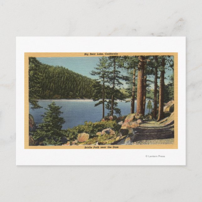 Postal Vista del sendero de Bridle cerca de la represa (Anverso)