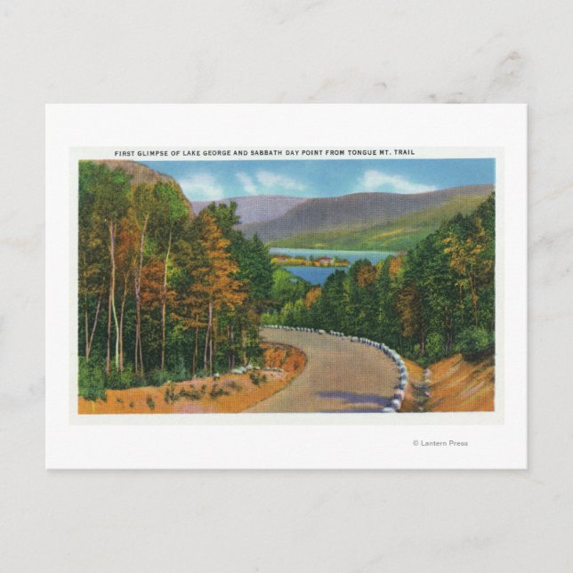 Postal Vista del sendero de la lengua Mt del Sabbath Day  (Anverso)